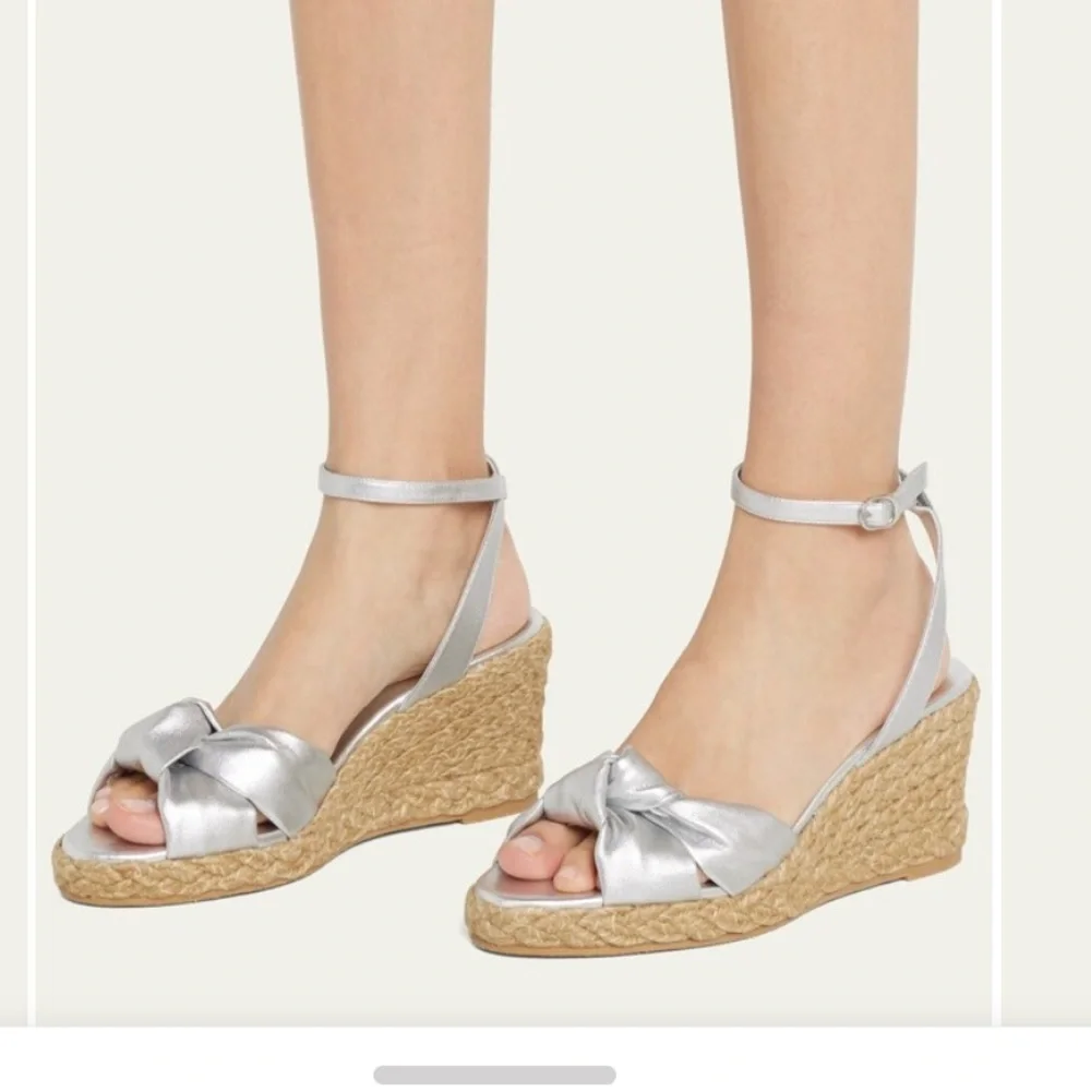 Stuart Weitzman Blue Espadrille Sandals New without box